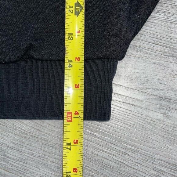 Reformation Sweatshirt Women's XS Hunter Cropped Pullover Long Sleeve Top Black - Picture 10 of 11